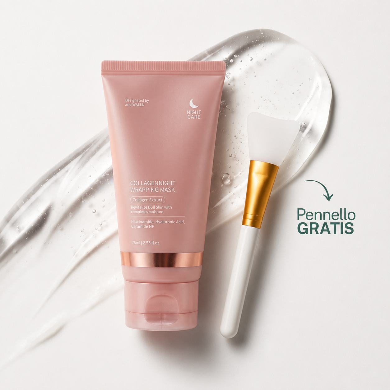 Maschera Viso Notturna al Collagene – Idratante e Rassodante
