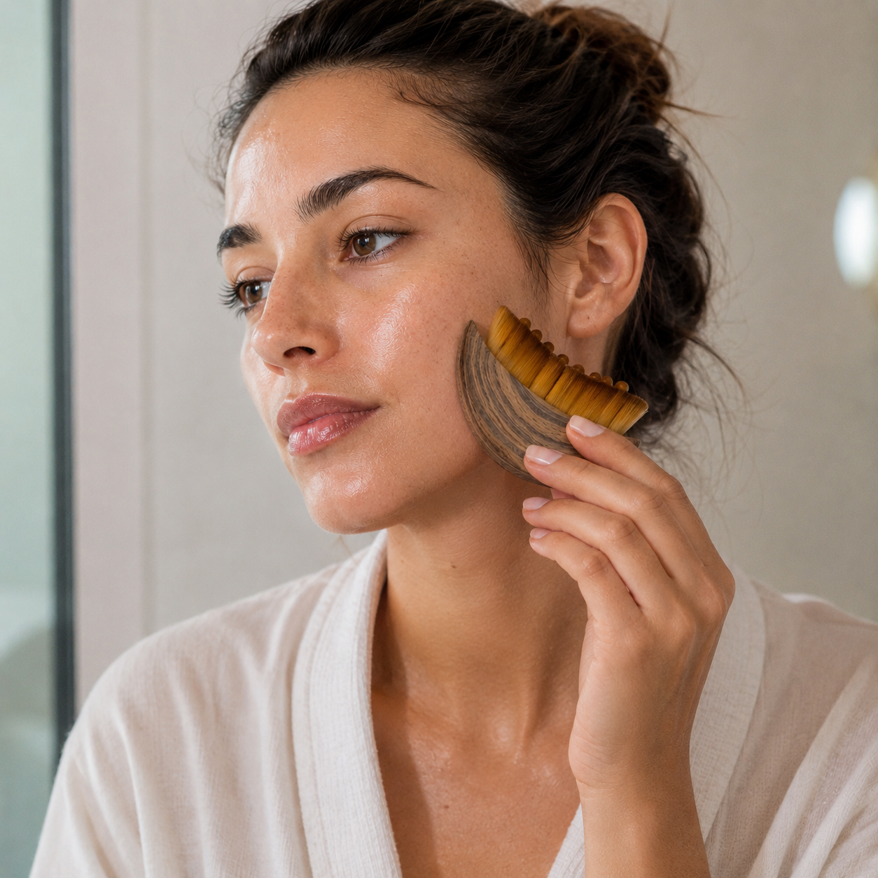 Spazzola Linfatico, Strumento per Modellare Viso e Collo, Ergonomico